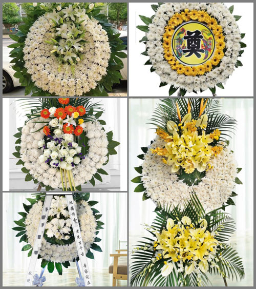 湖北黄冈市浠水县团陂镇鸡鸣尖村花圈速递